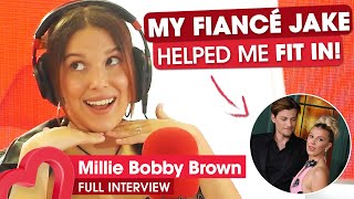 Millie Bobby Brown admits her fiancé Jake Bongiovi helps her fit in ❤️ [upl. by Dlorag162]