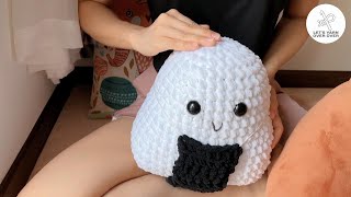 Onigiri Japanese Triangle Rice Ball Crochet Pattern  Free Tutorial and Pattern  Letsyarnoverover [upl. by Ydiarf420]