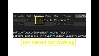 Hot Reload Not Working On NET Project  Visual Studio 22 [upl. by Iam]