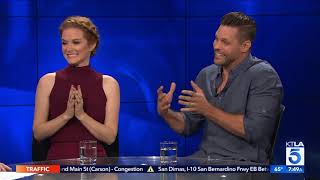 Sarah Drew amp Justin Bruening on Reuniting from quotGreys Anatomyquot to New Movie quotIndivisiblequot [upl. by Annayram837]