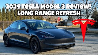 NEW 2024 Tesla Model 3 Long Range REVIEW  Super Quiet Cabin Amazing New Suspension [upl. by Jehovah]