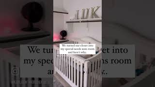 CLOSET TURNED INTO NURSERY FOR SPECIAL NEEDS BABY cerebralpalsy hypertonia closettonursery [upl. by Allred]