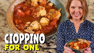 Cioppino Fish Stew  Cooking for One [upl. by Einniw]