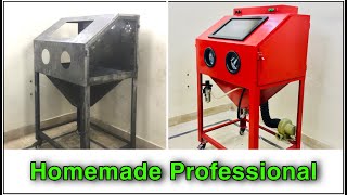 Homemade Professional Sandblasting Cabinet  DIY [upl. by Ronacin]