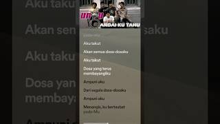 Lagu Andai Ku Tahu  Ungu Lirik shorts [upl. by Yklam]