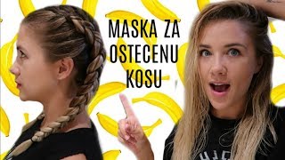 DIY MASKA ZA OŠTEĆENU KOSU  Debela Barbara [upl. by Aicirtal]