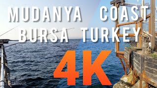 WALKING TOUR IN MUDANYA COAST IN BURSA  TURKEY 4K ULTRA HD [upl. by Murdock139]