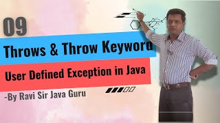 09  throws amp throw Keyword User Defined Exception in Java [upl. by Ainadi662]