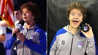 Gaten Matarazzo Singing The National Anthem [upl. by Kisung296]