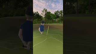 EXTREME UPHILL LEFT TO RIGHT EAGLE PUTT 2ND HOLE SWEETENS COVE WEEKLY TOURNAMENT  SHORTS GOLF vr [upl. by Lledrev]