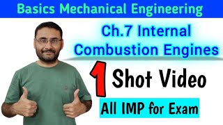 Internal Combustion Engine  One Shot  Imp Video  Basic Mechanical Engineering  Btech 1st year [upl. by Ykcim]