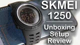 Skmei 1250 Smartwatch unboxing setup and review [upl. by Purity]