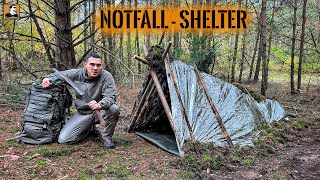 24h NOTFALL SHELTER bauen mit FritzMeinecke  Survival Mattin [upl. by Cassandre66]