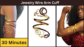 DIY Arm Cuff Jewelry  Easy Ankara Arm Bracelet Tutorial [upl. by Irot]