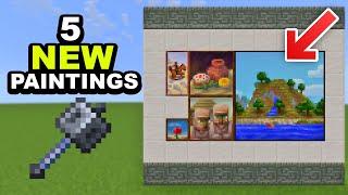 5 NEW PAINTINGS ADDED NEW Mace Enchantments Minecraft Bedrock 121021 Beta [upl. by Remle]