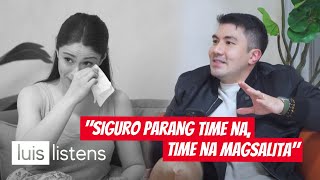 LUIS LISTENS TO CARLA ABELLANA Siguro parang time na Time na magsalita  Luis Manzano [upl. by Milore]