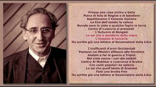 Franco Battiato  Lettera Al Governatore Della Libia CON TESTO [upl. by Schurman336]