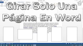 Girar o cambiar orientación de una sola página en Word [upl. by Cookie]