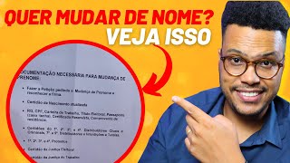 Entenda os documentos necessários para mudança de nome [upl. by Lyndsey]