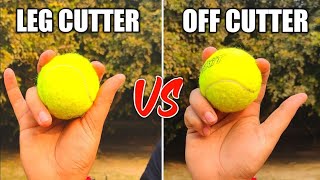 how to bowl leg cutter and off cutter with tennis ball  leg cutter vs off cutter  bowling tips [upl. by Fanya]