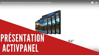 Présentation de lActivPanel lécran interactif Promethean [upl. by Baskett]