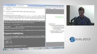 Reproducible Documents with PythonTeX SciPy 2013 Presentation [upl. by Dow]