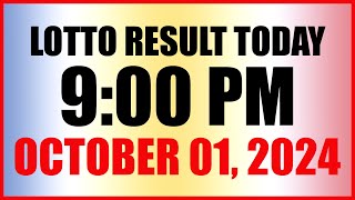 Lotto Result Today 9pm Draw October 1 2024 Swertres Ez2 Pcso [upl. by Dragelin300]