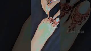 Paon ki mehndi ka design foot mehndi design bridal mehndi designs trendingshorts [upl. by Nnovahs]