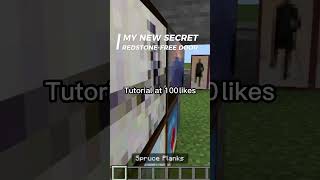 RedstoneFree Secret Base door shorts minecraft secret secretbase RedstoneFree [upl. by Lustig431]