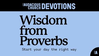 Audacious Devotions  Thursday 3rd October 2024 [upl. by Huesman]