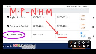 MP NHM  CHOICE FILLING  LAST DATE आज  MP NHM MPONLINE  MP MHM DPM DCM DAM CHOICE FILLING 2024 [upl. by Judsen217]