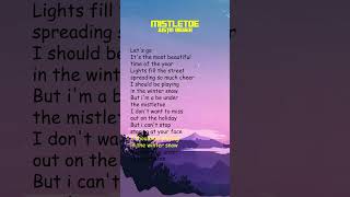 Justin Bieber  Mistletoe Lyrics shorts [upl. by Ardnaz]