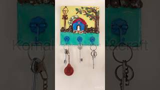 Key holder  best out of waste cardboard box craft DIY Home Decor  moulding clay  craft ideas [upl. by Filler]