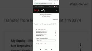 Cara Withdrawal Akun PAMM HOTFOREX [upl. by Thoer202]