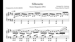 Animenz  Silhouette Piano Transcription [upl. by Aticnemrac549]