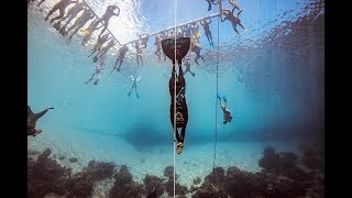 WATCH as Alessia Zecchini of Italy glides like an arrow to a new World Record 107m CWT [upl. by Wallach]