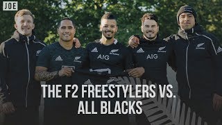 All Blacks vs F2 Freestylers in the ultimate football vs rugby skills showdown [upl. by Faust26]