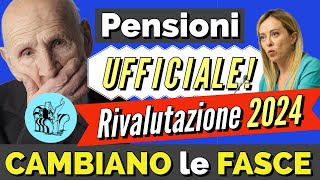 PENSIONI 👉 UFFICIALE❗️ NUOVE FASCE RIVALUTAZIONE 2024  Bozza legge di Bilancio 📑 ✅ [upl. by Arimak]