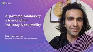 AI Powered Community MicroGrid for Resiliency and Equitability  Peeyush Kumar [upl. by Max]