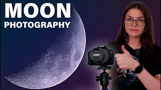 Moon Photography with a DSLR  Astrophotography for Beginners [upl. by Earal]