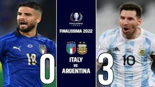 Argentina vs Italy 3 0 Highlights amp All Goals Finalissima 2022 HD [upl. by Eihctir]