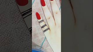 Stylish simple finger design  hennatattoo [upl. by Devol]