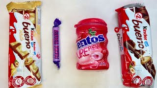 Sweet Unboxing Mentos Parma Violet Lollipops and Kinder Bueno [upl. by Mraz]