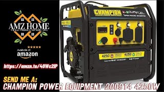 Review Champion Power Equipment 200914 4250Watt Open Frame Inverter Generator Dual Fuel amazon [upl. by Paymar]