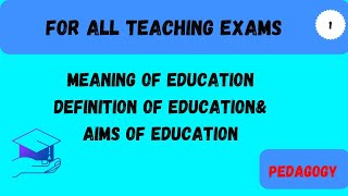 Education Meaning Definition and Aims Bed NotesMed Notes Education Notes [upl. by Jacob172]