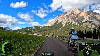 40 minute MTB Indoor Cycling Workout Sankt Kassian Dolomites Italy Garmin 4K Video [upl. by Inus]