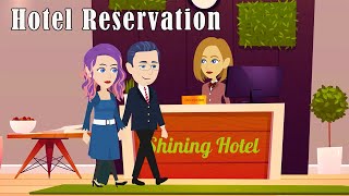 At the Hotel Conversation  Hotel Reservation and Check In [upl. by Qooraf]