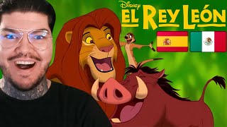 ESPAÑOL reacciona al DOBLAJE LATINO de HAKUNA MATATA El Rey León 🦁 [upl. by Ihculo]