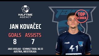 Jan Kovačec 8 goals 7 assists vs Tirol 2112024 [upl. by Reh586]