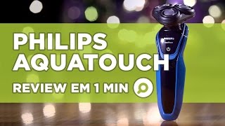 Barbeador Elétrico Philips Aquatouch  ANÁLISE  REVIEW EM 1 MINUTO  ZOOM [upl. by Atoiganap]